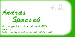 andras spacsek business card